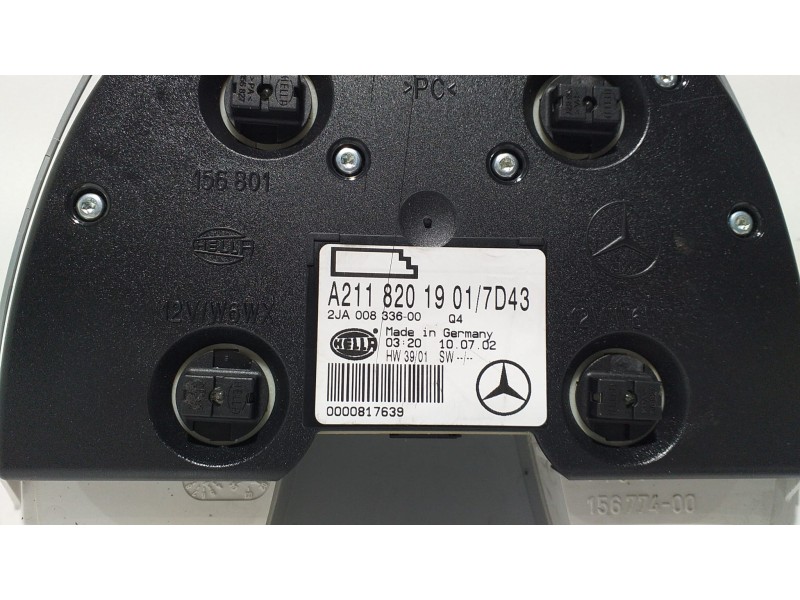 Recambio de luz interior para mercedes-benz clase e (w211) berlina e 270 cdi (211.016) referencia OEM IAM A2118201901 68105 