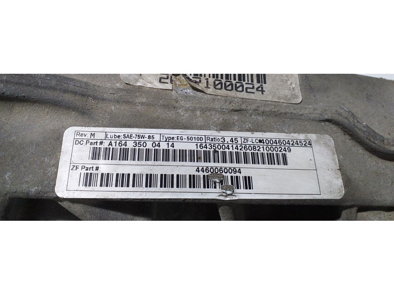 Recambio de diferencial trasero para mercedes-benz clase r (w251) 500 l 4matic (251.172) referencia OEM IAM A1643500414 57962 