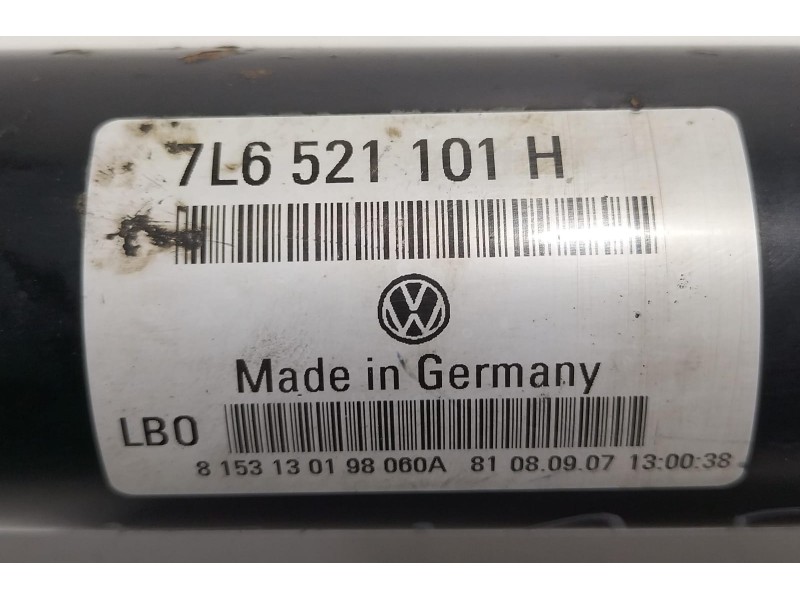 Recambio de transmision central delantera para volkswagen touareg (7l6) tdi v6 +motion referencia OEM IAM 7L6521101H 77666 