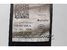 Recambio de cinturon seguridad trasero izquierdo para volkswagen golf vi (5k1) advance referencia OEM IAM 1K6857805N 68216  2