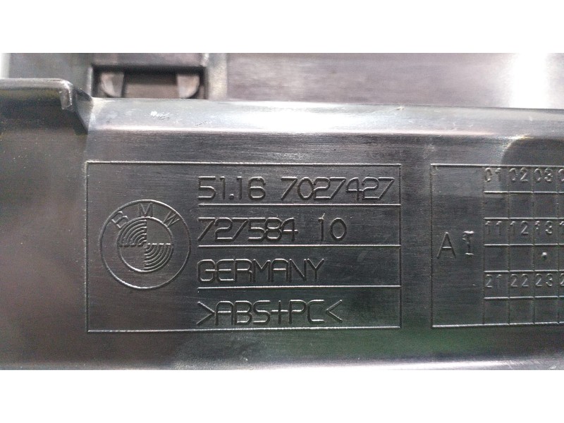 Recambio de guantera para bmw serie 7 (e65/e66) 735i referencia OEM IAM 51167027427 53413 