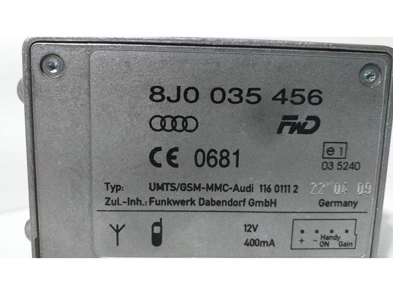 Recambio de modulo electronico para audi q5 (8r) 3.0 tdi referencia OEM IAM 8J0035456 68477 