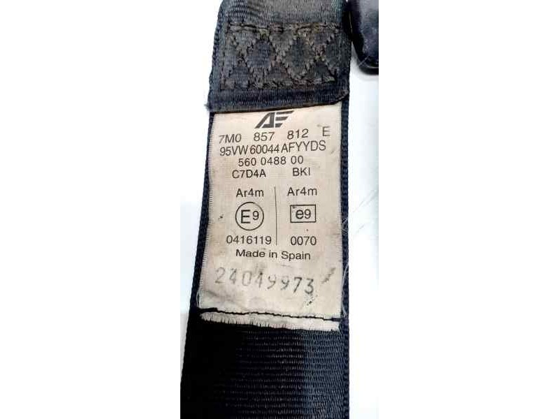 Recambio de cinturon seguridad trasero derecho para volkswagen sharan (7m8) comfortline referencia OEM IAM 7M0857812E 42964 