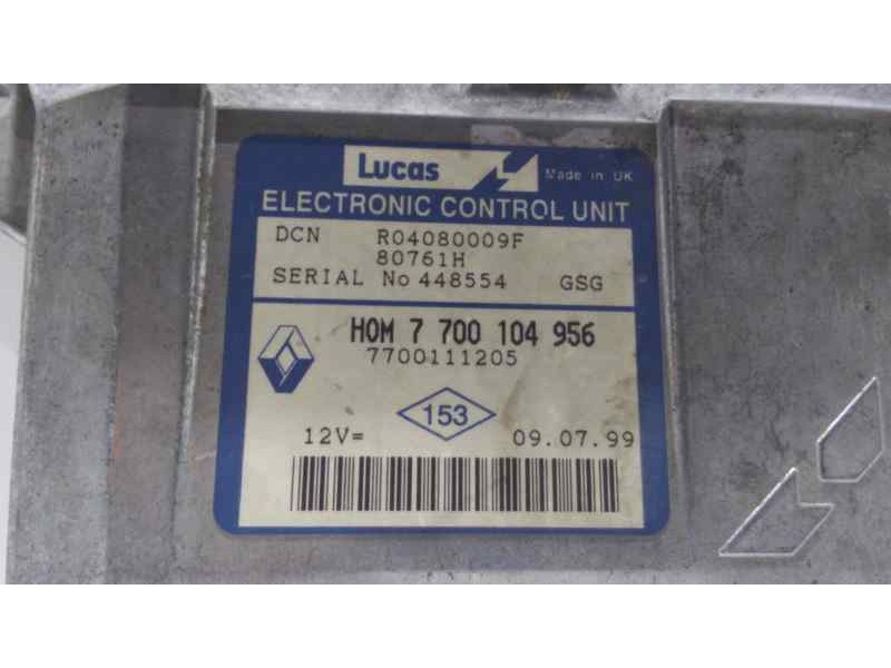 Recambio de centralita motor uce para renault clio ii fase i (b/cbo) 1.9 diesel referencia OEM IAM 7700104956 45967 