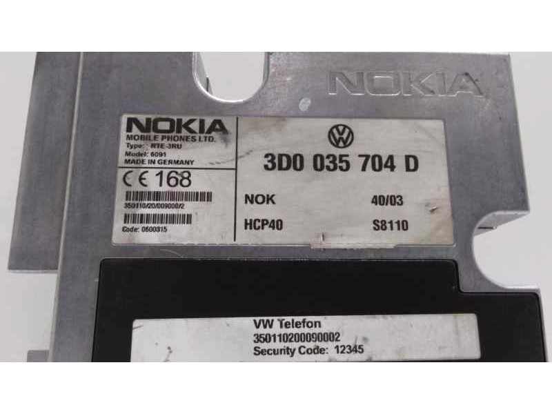 Recambio de modulo electronico para volkswagen phaeton (3d2/3d8) 4.9 v10 tdi cat (ajs) referencia OEM IAM 3D0035704D 45997 