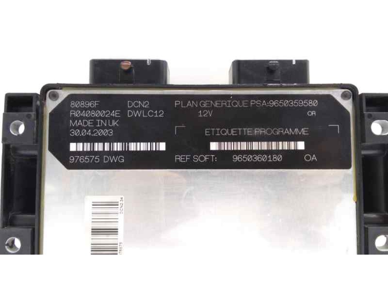 Recambio de centralita motor uce para citroën c15 1.8 diesel (161) referencia OEM IAM 9650360180 45998 