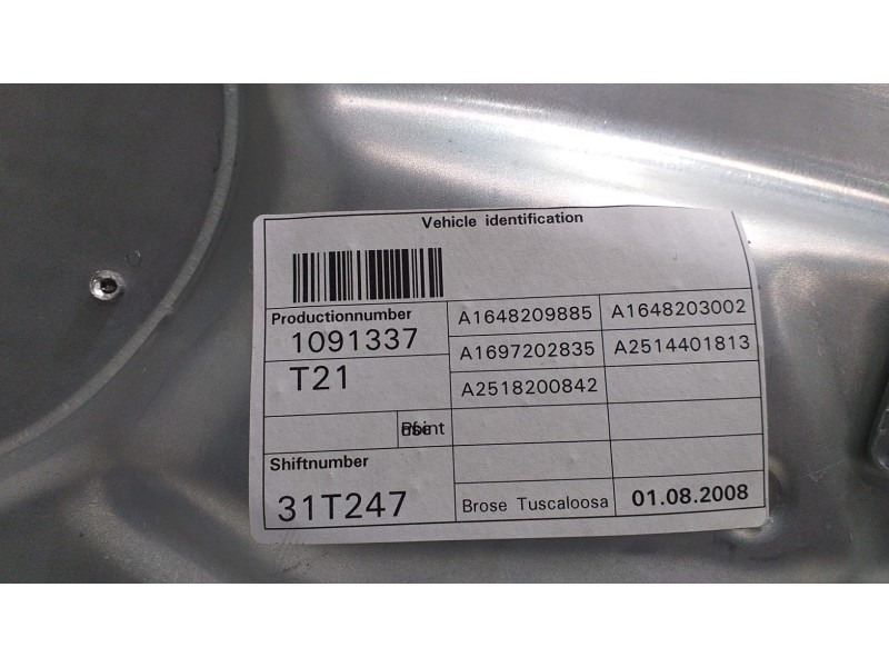 Recambio de elevalunas delantero derecho para mercedes-benz clase r (w251) 500 l 4matic (251.172) referencia OEM IAM A2518200842