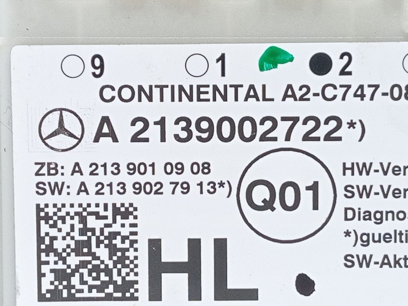 Recambio de modulo electronico para mercedes-benz clase c (w205) familiar c 220 t d (205.214) referencia OEM IAM A2139002722  