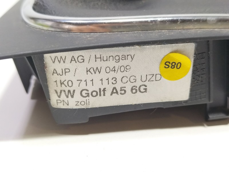 Recambio de pomo palanca cambio para volkswagen scirocco (137) 1.4 tsi (118kw) referencia OEM IAM 1K0711113CGUZD  