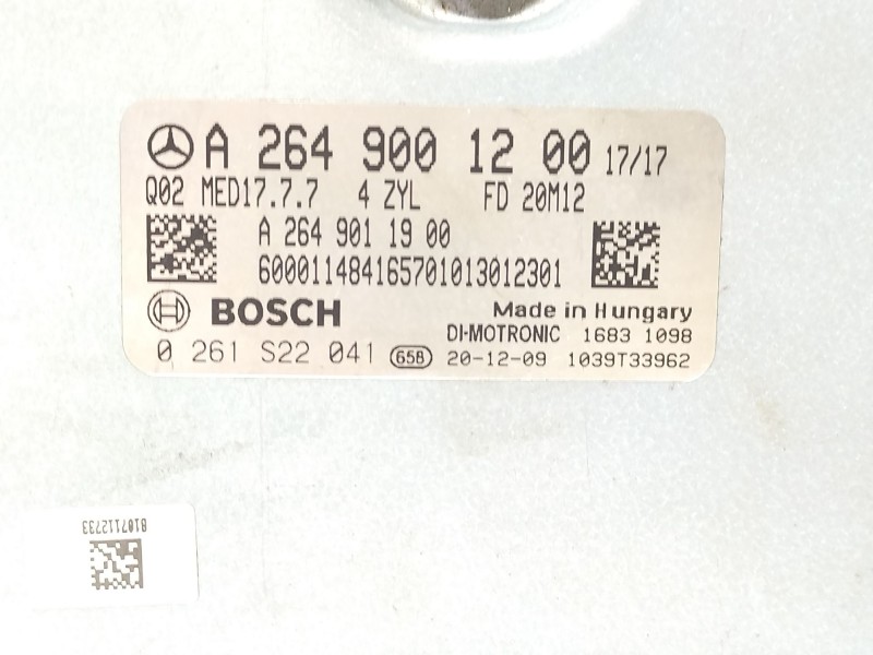 Recambio de centralita motor uce para mercedes-benz clase a sedán (v177) amg a 35 4-matic (177.151) referencia OEM IAM A26490012