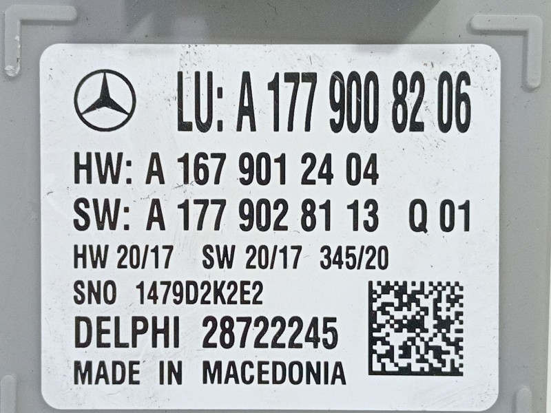 Recambio de modulo electronico para mercedes-benz clase a sedán (v177) amg a 35 4-matic (177.151) referencia OEM IAM A1779008206