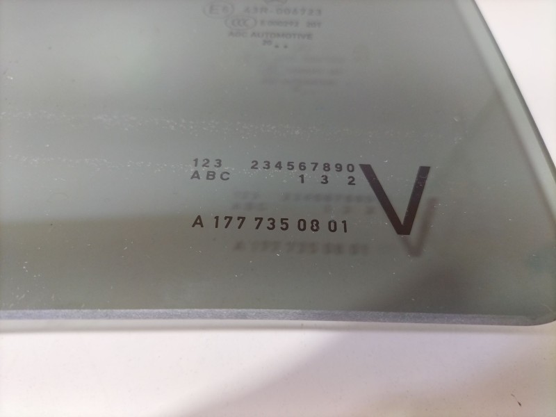 Recambio de luna trasera derecha para mercedes-benz clase a sedán (v177) amg a 35 4-matic (177.151) referencia OEM IAM A17773508