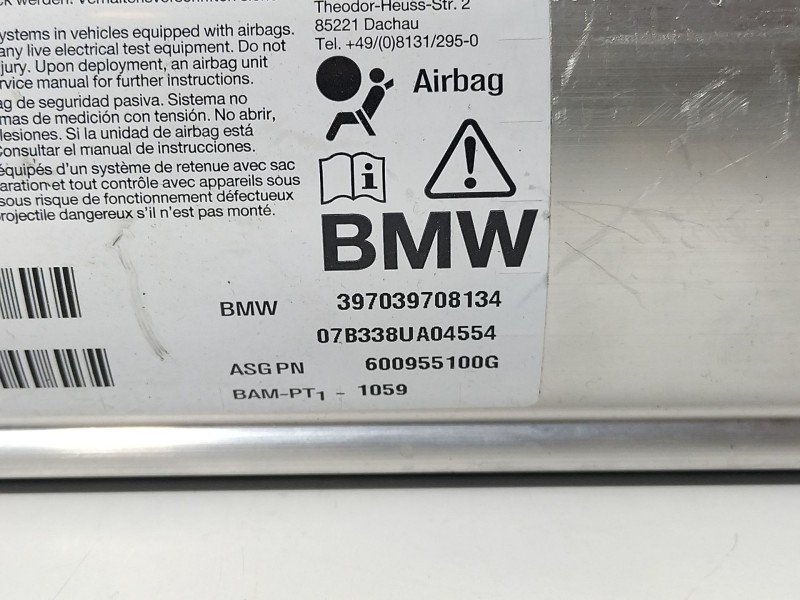 Recambio de airbag lateral delantero derecho para bmw serie 5 berlina (e60) 520d referencia OEM IAM 397039708134  