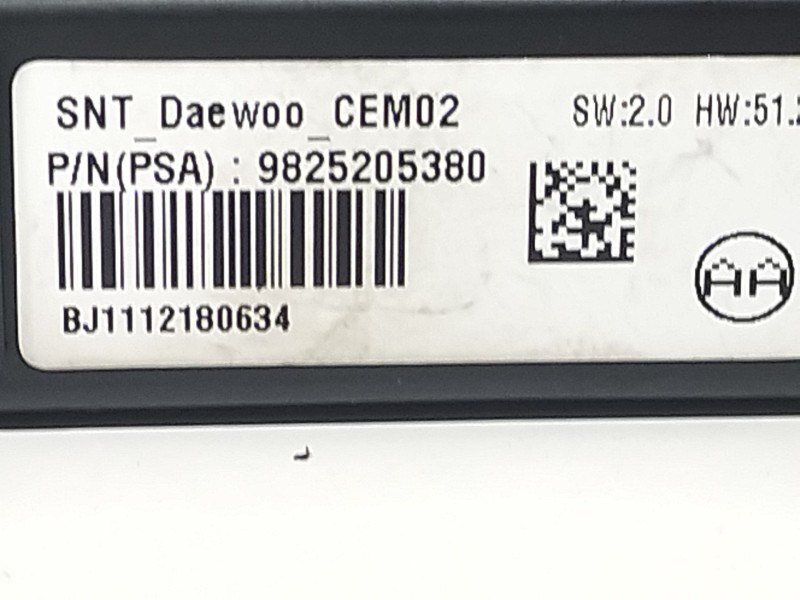 Recambio de modulo electronico para citroën c3 / c3 origin iii (sx) 1.5 bluehdi 100 (sxyhyp, sxyhtu) referencia OEM IAM 98252053