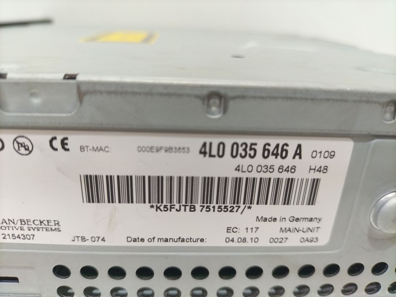 Recambio de sistema audio / radio cd para audi q7 (4l) 3.0 tdi v6 advance quattro (176kw) referencia OEM IAM 4L0035646A  