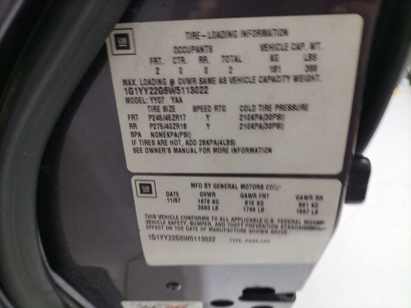 Recambio de bisagra puerta delantera izquierda para chevrolet corvette 5.7 referencia OEM IAM 10283990  