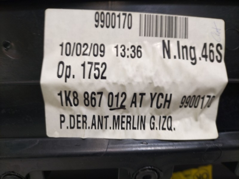 Recambio de guarnecido puerta delantera derecha para volkswagen scirocco (137) 1.4 tsi (118kw) referencia OEM IAM 1K8867012ATYCH