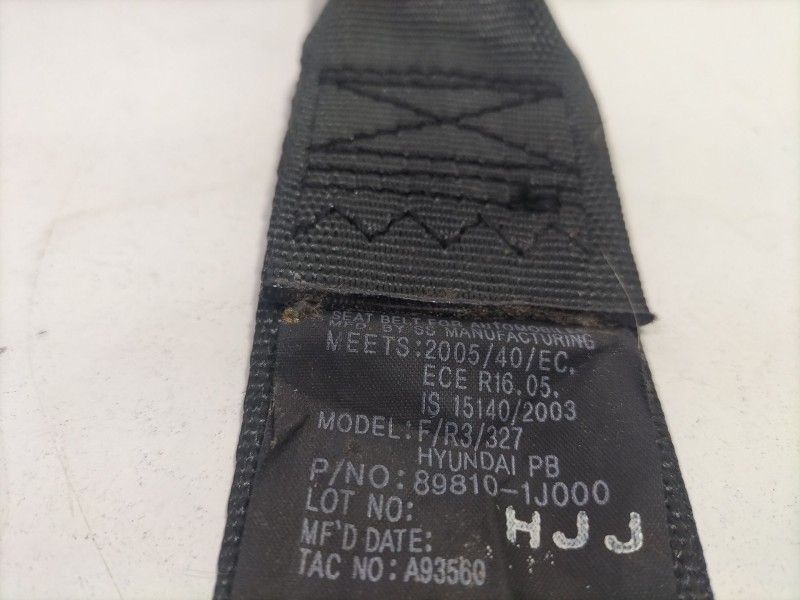Recambio de cinturon seguridad trasero izquierdo para hyundai i20 i (pb, pbt) 1.2 referencia OEM IAM 898101J000  