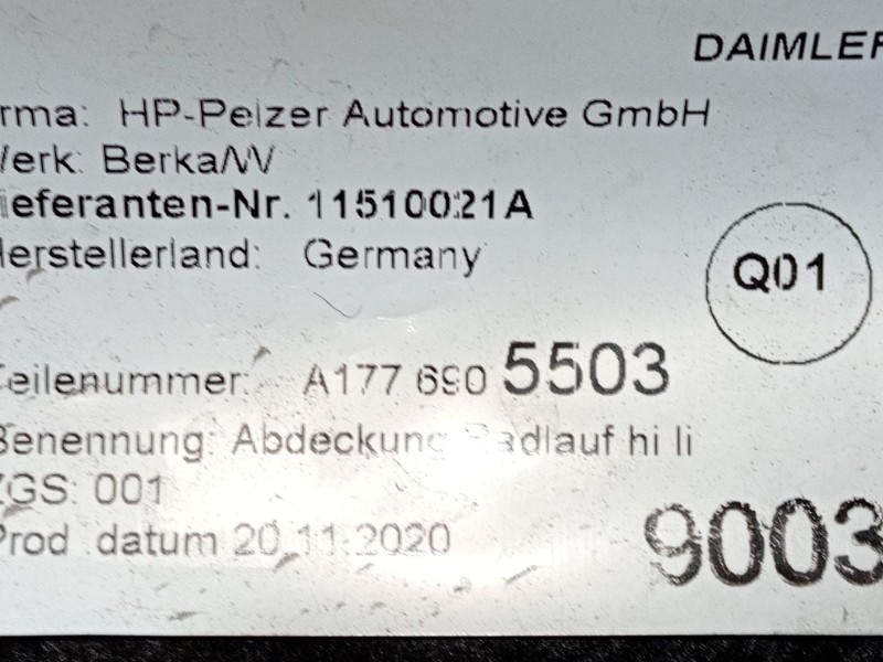 Recambio de paso rueda trasero izquierdo para mercedes-benz clase a sedán (v177) amg a 35 4-matic (177.151) referencia OEM IAM A