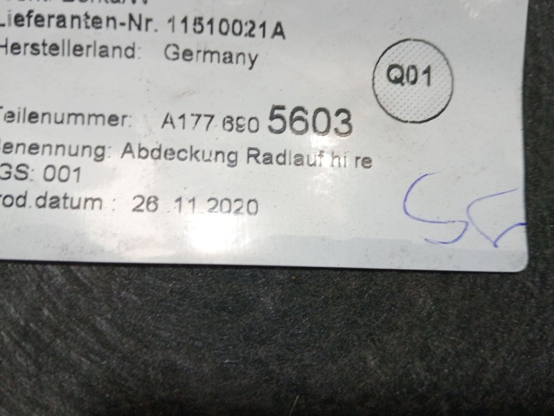 Recambio de paso rueda trasero derecho para mercedes-benz clase a sedán (v177) amg a 35 4-matic (177.151) referencia OEM IAM A17