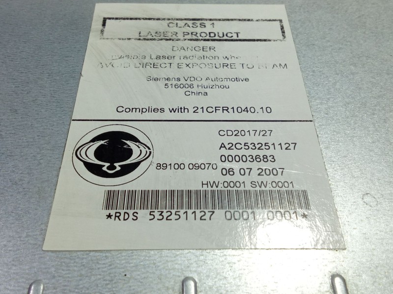 Recambio de sistema audio / radio cd para ssangyong kyron 200 xdi limited referencia OEM IAM 8910009070  