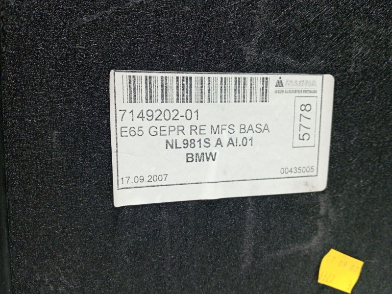 Recambio de moldura para bmw 7 (e65, e66, e67) 745 d referencia OEM IAM 714920201  