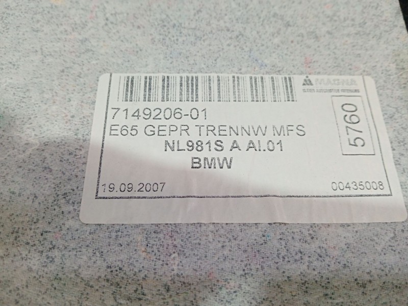 Recambio de guarnecido porton trasero para bmw 7 (e65, e66, e67) 745 d referencia OEM IAM 714920601  