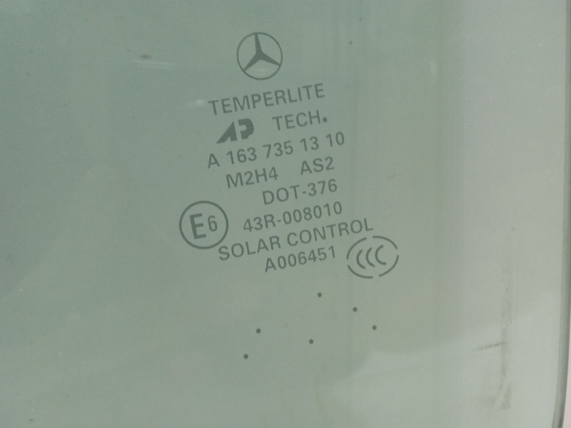 Recambio de luna trasera izquierda para mercedes-benz clase m (w163) ml 270 cdi (163.113) referencia OEM IAM A1637351310  