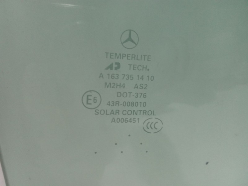 Recambio de luna trasera derecha para mercedes-benz clase m (w163) ml 270 cdi (163.113) referencia OEM IAM A1637351410  