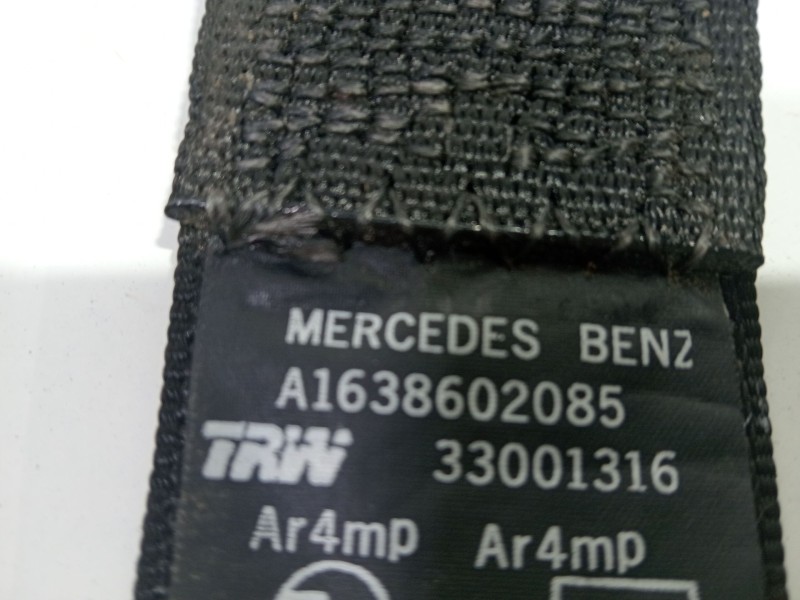Recambio de cinturon seguridad trasero derecho para mercedes-benz clase m (w163) ml 270 cdi (163.113) referencia OEM IAM A163860