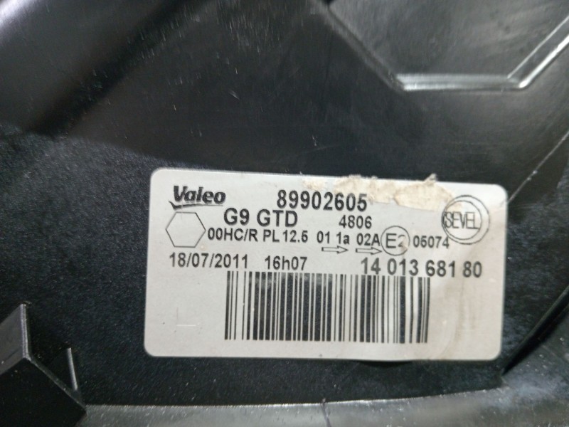 Recambio de faro izquierdo para peugeot expert tepee (vf3x_) 2.0 hdi 120 referencia OEM IAM 1401368180  