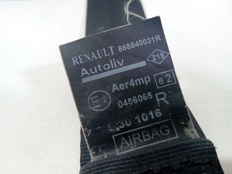 Recambio de cinturon seguridad delantero derecho para renault laguna grandtour iii 2009 referencia OEM IAM 868840031R  