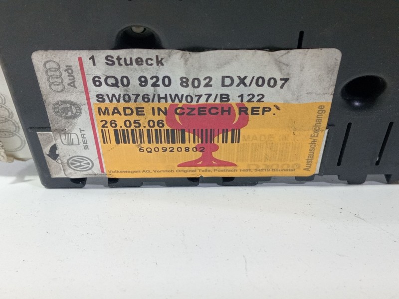 Recambio de cuadro instrumentos para volkswagen polo (9n3) edition referencia OEM IAM 6Q0920802  