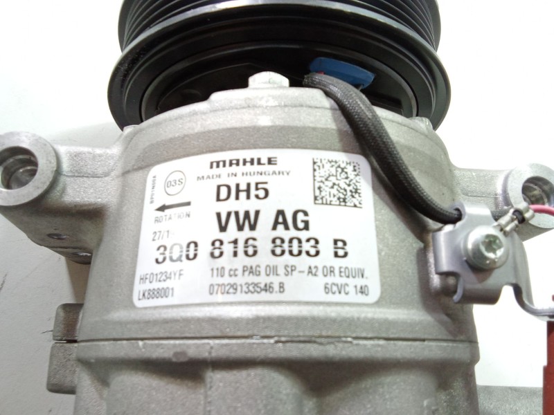 Recambio de compresor aire acondicionado para seat leon (5f1) 1.6 tdi referencia OEM IAM 3q0816803b   Recambio de compresor aire acondicionado para seat leon (5f1) 1.6 tdi referencia OEM IAM 3q0816803b