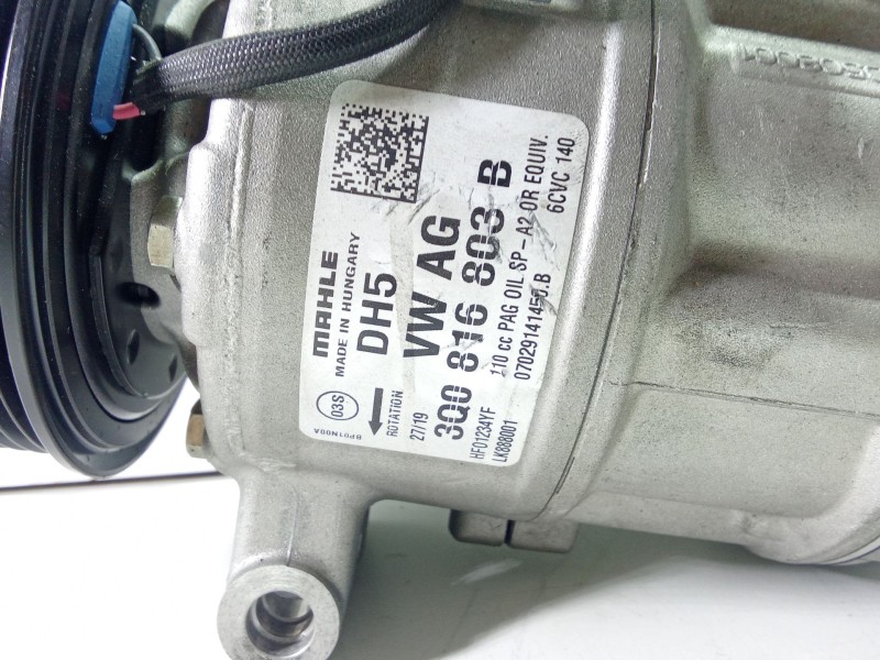 Recambio de compresor aire acondicionado para skoda octavia iv (nx3, nn3, pv3) 2.0 tdi referencia OEM IAM 3Q0816803B   Recambio de compresor aire acondicionado para skoda octavia iv (nx3, nn3, pv3) 2.0 tdi referencia OEM IAM 3Q0816803B