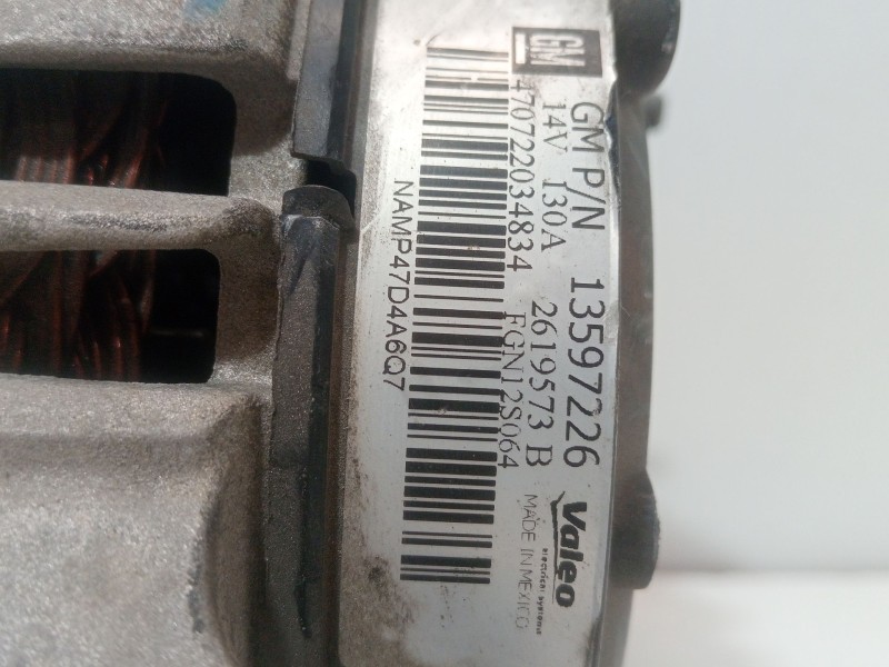 Recambio de alternador para opel adam (m13) 1.0 referencia OEM IAM 13597226   Recambio de alternador para opel adam (m13) 1.0 referencia OEM IAM 13597226
