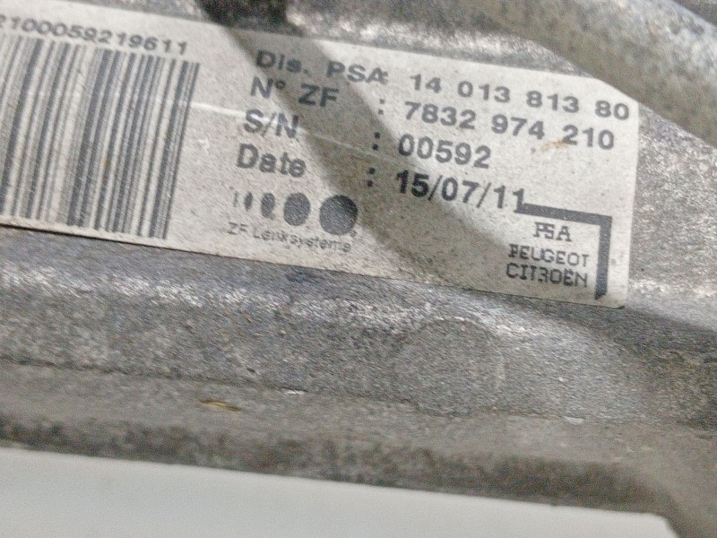 Recambio de cremallera direccion para peugeot expert caja/chasis 2.0 hdi 165 referencia OEM IAM 7832974210  