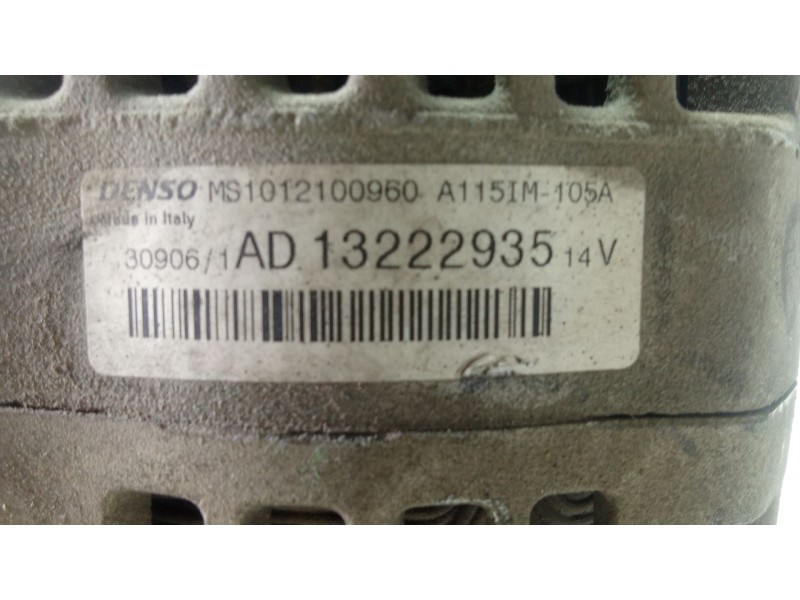 Recambio de alternador para opel corsa d (s07) 1.7 cdti (l08, l68) referencia OEM IAM AD13222935  