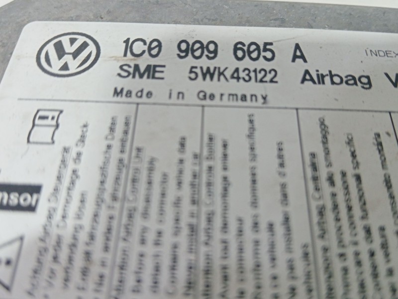 Recambio de centralita airbag para seat leon (1m1) 1.9 tdi referencia OEM IAM 1C0909605A  