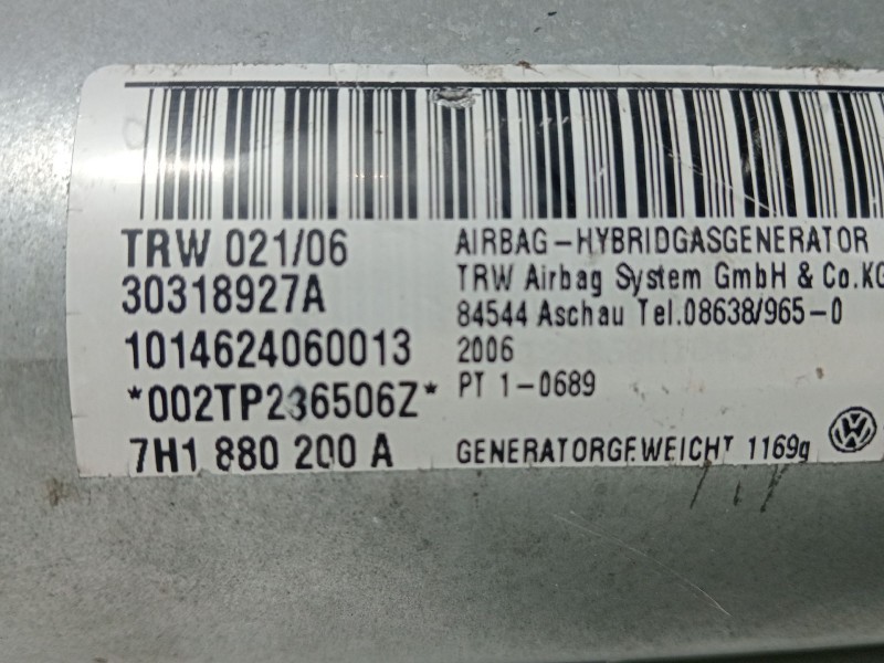 Recambio de airbag delantero derecho para volkswagen california t5 camper (7ec, 7ef, 7eg, 7hf, 7hc) 1.9 tdi referencia OEM IAM 7