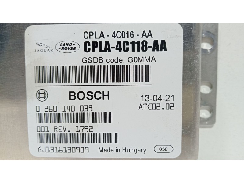 Recambio de modulo electronico para land rover discovery iv (l319) 3.0 sdv6 4x4 referencia OEM IAM 0260140039  