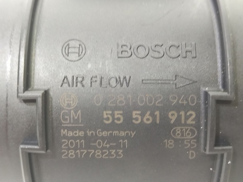 Recambio de caudalimetro para opel corsa d (s07) 1.3 cdti (l08, l68) referencia OEM IAM 0281002940   Recambio de caudalimetro para opel corsa d (s07) 1.3 cdti (l08, l68) referencia OEM IAM 0281002940