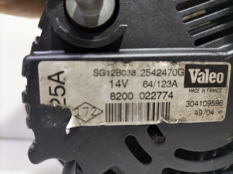 Recambio de alternador para renault clio ii (bb_, cb_) 1.5 dci referencia OEM IAM SG12B038   Recambio de alternador para renault clio ii (bb_, cb_) 1.5 dci referencia OEM IAM SG12B038