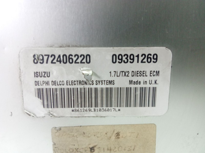 Recambio de centralita motor uce para opel astra g berlina 1.7 16v dti cat (y 17 dt / lr6) referencia OEM IAM 8972406220  