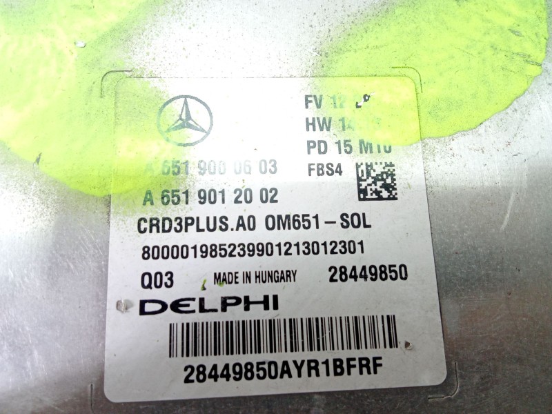 Recambio de centralita motor uce para mercedes-benz clase c (w205) c 220 bluetec / d (205.003) referencia OEM IAM A6519000603  