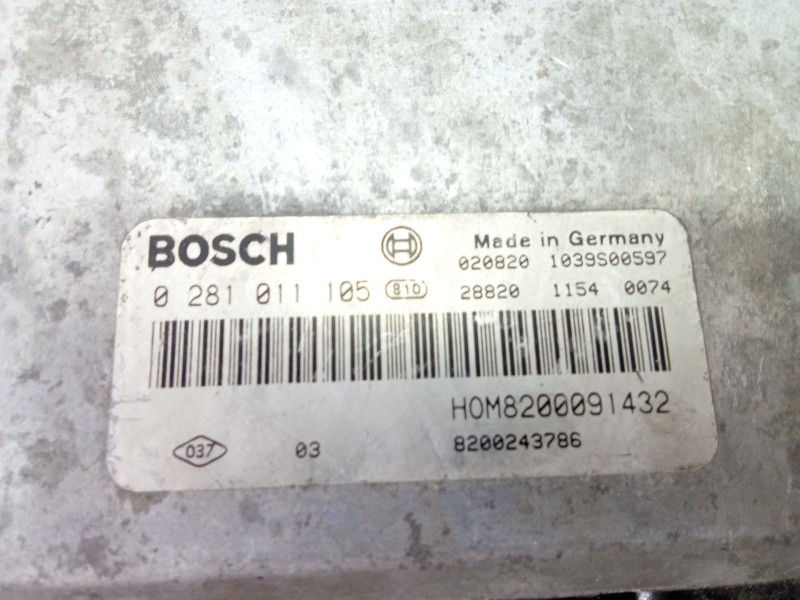 Recambio de centralita motor uce para renault master ii furgoneta (fd) 2.5 dci 120 referencia OEM IAM 0281011105   Recambio de centralita motor uce para renault master ii furgoneta (fd) 2.5 dci 120 referencia OEM IAM 0281011105