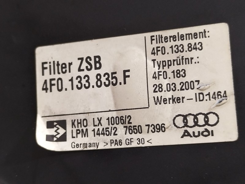 Recambio de caja filtro aire para audi a6 allroad c6 (4fh) 3.2 fsi quattro referencia OEM IAM 4F0133843  