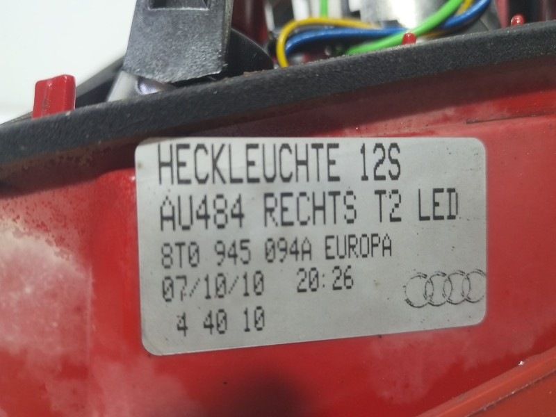 Recambio de piloto trasero derecho interior para audi a5 (8t3) 2.0 tdi referencia OEM IAM 8T0945094A  