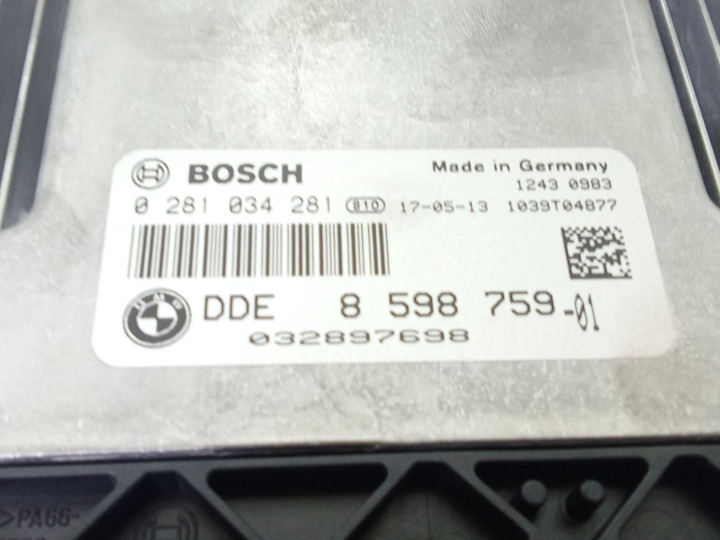 Recambio de centralita motor uce para bmw 3 (f30, f80) 318 d referencia OEM IAM 0281034281  