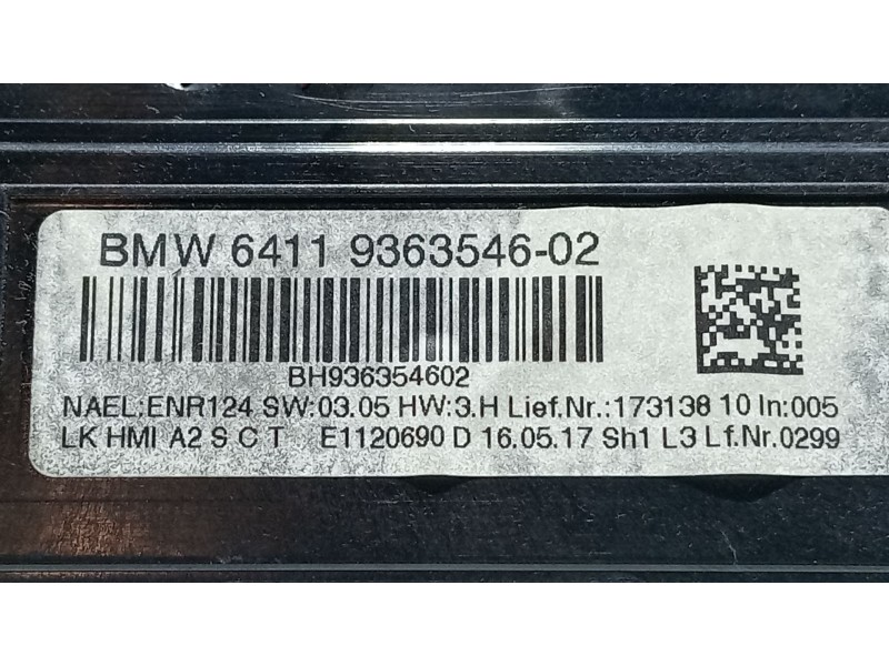 Recambio de mando climatizador para bmw 3 (f30, f80) 318 d referencia OEM IAM BMW f30  